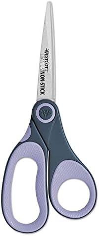 Westcott Titanium Bonded Non Stick Scissors, Purple, 8"