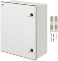 VEVOR Fiberglass Enclosure 19.7 x 15.7 x7.9" Electrical Enclosure Box NEMA 3X Electronic Equipment Enclosure Box IP65 Weatherproof Wall-Mounted Electrical Enclosure with Hinges & Quarter-Turn Latches
