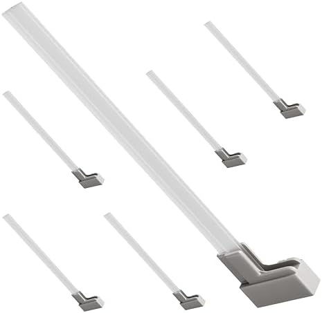 Master Magnetics Magnetic Sign Holder Pack for 12" Signs - 90 Degree Powerful Magnetic Base with 12" Acrylic Strip - For Door Frames and Metal Shelves - 2.28" L x 0.79" W x 13" H - 6-Pack