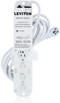 Leviton Medical Grade Power Strip, 15-Amp, 125-Volt, 4-Outlets, 15-Feet Cord Length, 5304M-1N5
