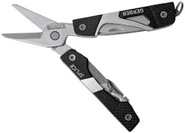 Gerber Splice EDC Multitool Pocket Knife with Scissors, Bottle Opener,Black