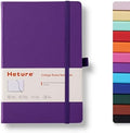 Heture Hardcover Notebooks, 6 Packs A5 Lined Journals Notebook for Writing 160 Pages, 8.2 x 5.5 inch, 6 Colors Classic Ruled Notebooks for College/Work/Travel (Lavender Purpl, 1 Pack)