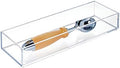 iDesign Plastic Drawer Organizer, 4" x 12" x 2", Clear
