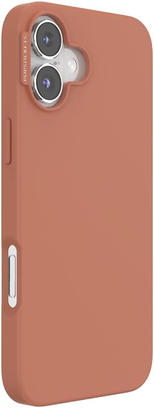 PopSockets iPhone 16 Plus Phone Case with MagSafe, Wireless Charging Compatible, Neutral - Terracotta