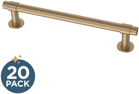 Franklin Brass Bar (20-Pack) Cabinet Handles 5-1/16" Hole Center Pulls | Champagne Bronze Hardware Kitchen Door, Drawers, Dressers, Furniture P29618K-CZ-B2