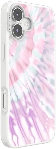 PopSockets iPhone 16 Plus Phone Case with MagSafe- Coastal Dye Purple | Magnetic, Wireless Charging, Camera & Drop Protection, Purple, Aura, Rainbow, Colorful