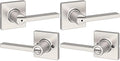 Kwikset Casey Door Handle, Privacy, Satin Nickel | Interior Lever | Keyless Turn Lock | Microban Protection | Pack of 2