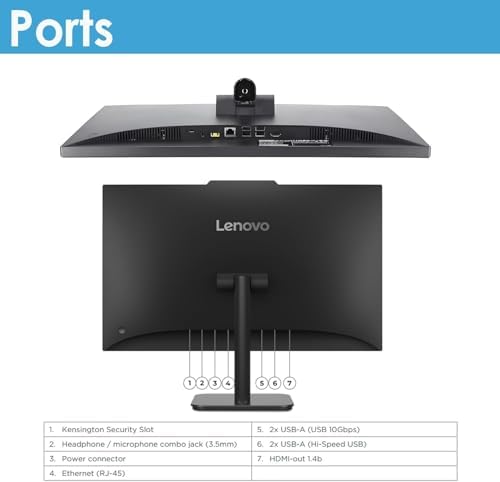 Lenovo 24" FHD All in One Desktop Computer | Intel 12th Gen Core i3 8-Core CPU | 32GB RAM, 2TB SSD | Lifetime Microsoft Office for The Web | WiFi 6, Bluetooth 5.2 | UHD Graphics