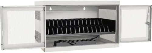 Tripp Lite 16-Port AC Charging Storage Station Cabinet for Chromebook & Laptop, 17" Depth, Wall Mount & Cart Option, White (CSC16ACW)