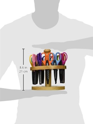 School Smart Paper Edger Scissors, 6-1/2 x 2-1/2 Inches, Assorted Colors, Set of 12