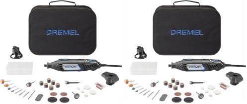 Dremel 4000-2/32 Variable Speed Rotary Tool Kit-Engraver,Polisher,and Sander- Perfect for Cutting,Detail Sanding,Engraving,Wood Carving,and Polising- 2 Attachments & 32 Accessories,(Pack of 2)