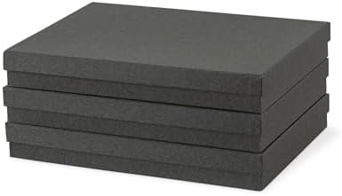Soul & Lane - Letter Size Document Storage Boxes with Lids, Set of 3, Gray | Flat Cardboard Paper Organizers for Letters, Files, Photos and Crafts, Stackable Office Keepsake Storage for Manuscripts