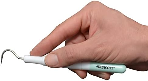 Westcott Weeder Tool, Die Cutting Accessory, Stainless Steel, White/Blue, for Craft, 1-Count (17859)