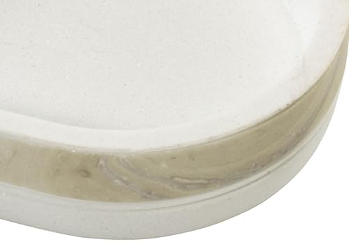 IZOD – Soap Dish, Hand-Painted Resin with Color-Blocked Marbled Detail, Perfect for Holding Bar Soap or Sponges on Bathroom & Kitchen Counters (Tidal)