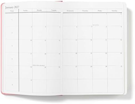 Wykeham's Executive 2026-27 Daily Journal Planner – Customization Available – Mid-Year Academic Diary – July 2026 to June 2027 (Personalized Rose, 8.5"×5.5")