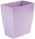 iDesign Small Plastic Bathroom Trash Can, Slim Rectangle Purple