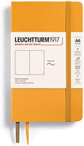 LEUCHTTURM1917 - Notebook Softcover Pocket A6-123 Numbered Pages for Writing and Journaling (Plain, Rising Sun)