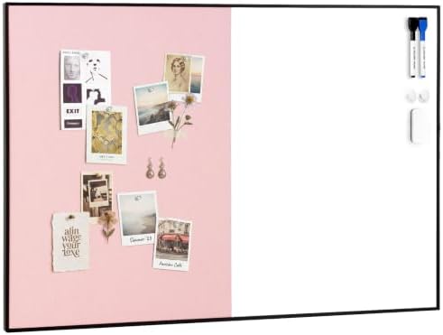 ARCOBIS Cork Board White Board Combo for Wall