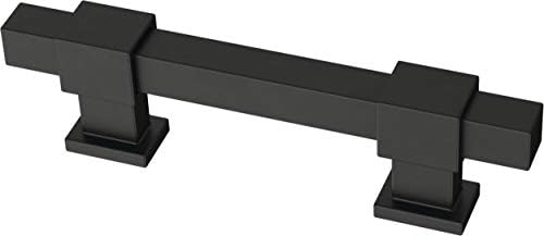 Franklin Brass 5 Pack Matte Black Cabinet Handles Adjustable Drawer Pulls for Kitchen Cabinet Knobs Dressers and Cupboards 1-3/8 to 4 inch (35–102mm) Hole Center | Adjusta-Pull™