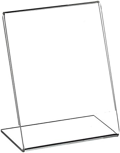 Azar Displays 112734 3.5" W x 4.5" H Vertical L-Shaped Sign Holder-10pk