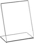 Azar Displays 112734 3.5" W x 4.5" H Vertical L-Shaped Sign Holder-10pk