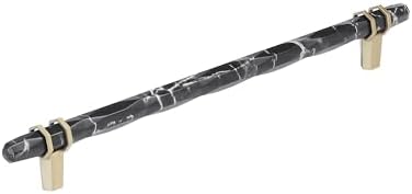 Amerock 10-1/16" Carrione Marble Black/Golden Champagne Drawer Pull