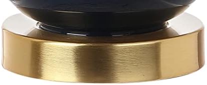 JONATHAN Y Anya Gourd Glass Table Lamp 20.5", Navy