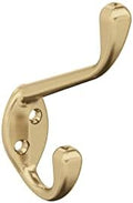 Amerock Noble Double Prong Champagne Bronze Wall-Mounted Hook