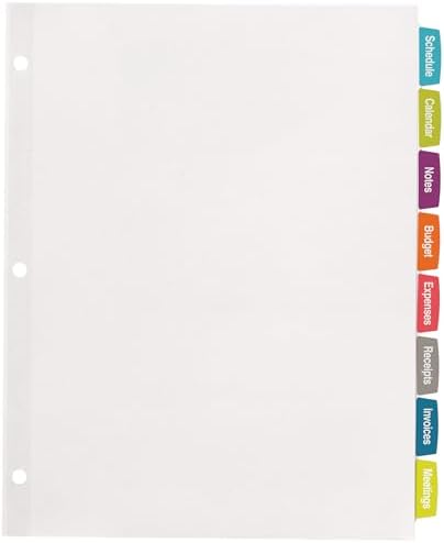 Avery® Big Tab™ Printable Label Dividers, 8-Tab, White, 120 Sets