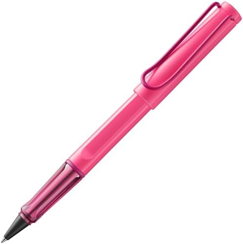 Lamy safari neonpink - Rollerball Pen with ergonomic grip & line width M - for pleasant long writing - made of robust ASA plastic - including rollerball refill M 63 in black