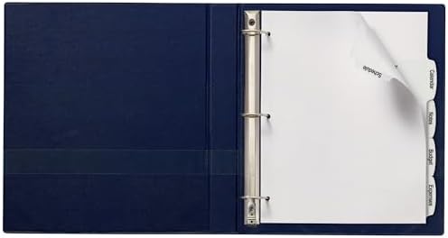 Avery Big Tab Printable Large White Label Dividers for 3 Ring Binders, 5 Tabs per Set, White, Great for Office Supplies, School Supplies, Organizing, and More (20 Sets of 14440)