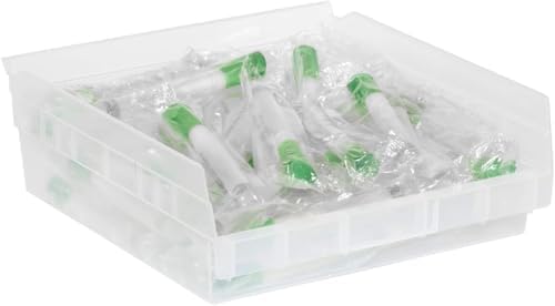 Akro-Mils 30170 Heavy Duty Plastic Shelf Bins, 12"x 11"x 4", Clear, 12-Pk