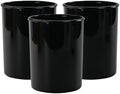 Reston Lloyd Small Utensil Holders, 3-Piece Small Set, Multipurpose Cookware Storage Crock, Kitchen Countertop & Office Desk Organization, BPA-Free Plastic, Black