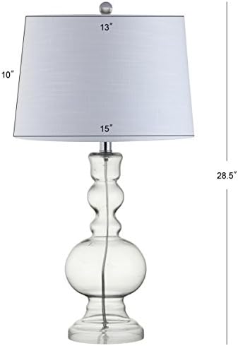 JONATHAN Y Genie 28.5" Glass Table Lamp, Clear, Set of 2