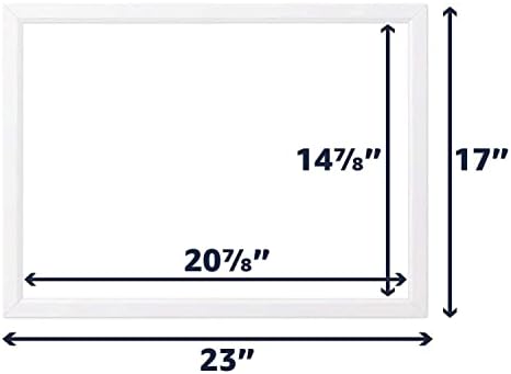 Quartet Magnetic Whiteboard, 17" x 23" Small White Board for Wall, Dry Erase Board for Kids, Perfect for Home Office & Home School Supplies, Dry Erase Marker, Magnets, White Frame (MDW1723W-AZS)