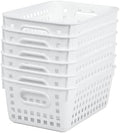 Really Good Stuff Medium Plastic Book Baskets, 11" x 7.5" x 4.5", 6-Pack