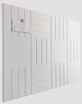 Slated Felt Bulletin Board Tiles | Cork Board Alternative for Walls | Wall Panels for Office & Home Decor | Aesthetic Pinboard & Photo Board | 12-Pack (11.8" x 11.8") with Adhesive | Pure White