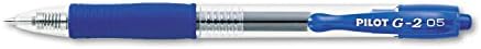 PILOT G2 Gel Roller Pens, Blue Ink Pens Extra Fine Point, Pack of 12