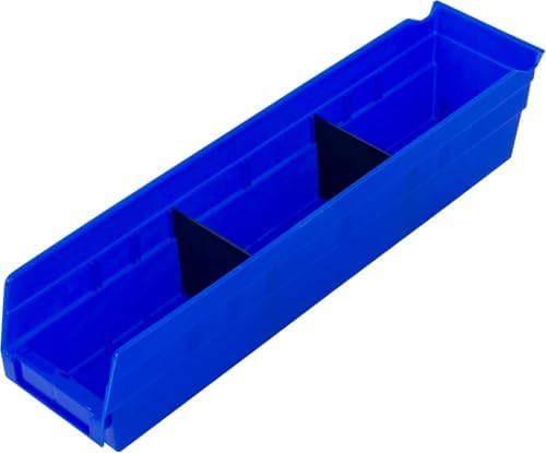 Akro-Mils 40120 Plastic Width Dividers for 4" Tall Shelf Bins, 24-Pk, Black