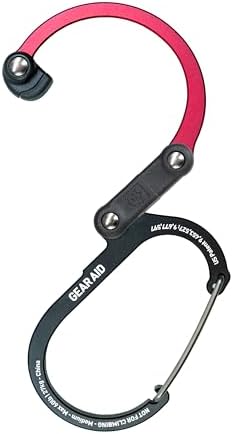 GEAR AID HEROCLIP 360° Swivel Carabiner Gear Clip and Hook (Medium) for Camping, Backpack, Suitcases and Garage Organization