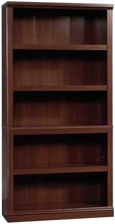 Sauder Miscellaneous Storage 5-Shelf Bookcase/ Book shelf, Select Cherry finish