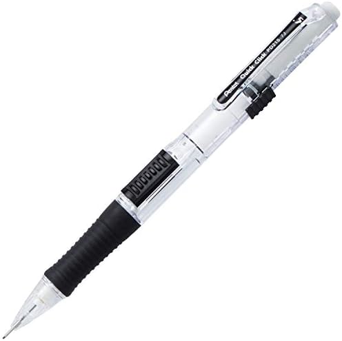 Pentel QUICK CLICK Mechanical Pencil (0.5mm), Black Barrel, Box of 12 (PD215A)
