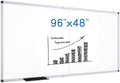 VIZ-PRO Large Magnetic Dry Erase Whiteboard, 96 x 48 Inches, Foldable
