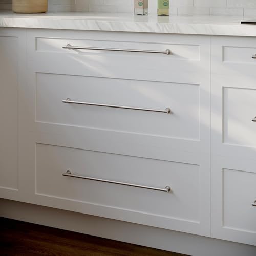 Franklin Brass 2 Pack Satin Nickel Cabinet Handles 18 inch (457mm) Kitchen Cabinet Handles and Drawer Pulls for Cupboards and Dressers | Francisco Collection