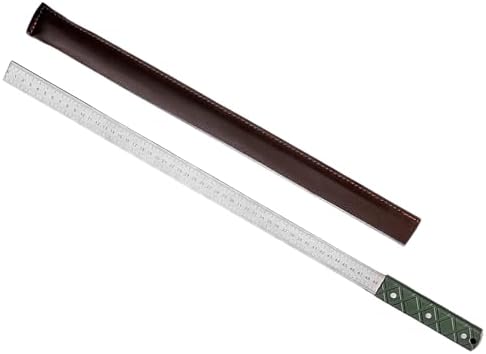Heavy Duty Ruler 20 Inch & 50cm Handheld self-Defense Ruler with Metric Markings for Construction Office DIY (5mm) Thick