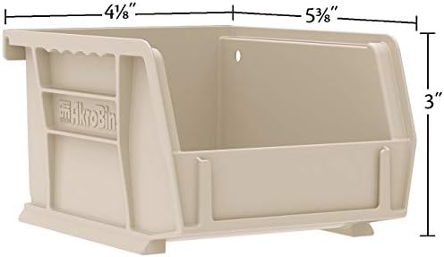 Akro-Mils 30210 AkroBins Plastic Storage Bins, 5"x4"x3", Clear, 6-Pack
