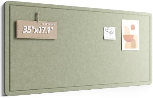 Fluxynara 35" x 17.1" Bulletin Board, Sage