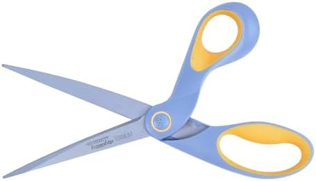 Westcott ExtremEdge Adjustable Tension Titanium Bonded Scissors, 9" Bent, Gray