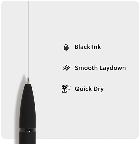 U Brands Monterey Ballpoint Pens, 12 Pack, Retractable, Midnight Black