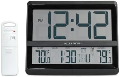 AcuRite Digital Clock, Digital Clock + Outdoor Temperature